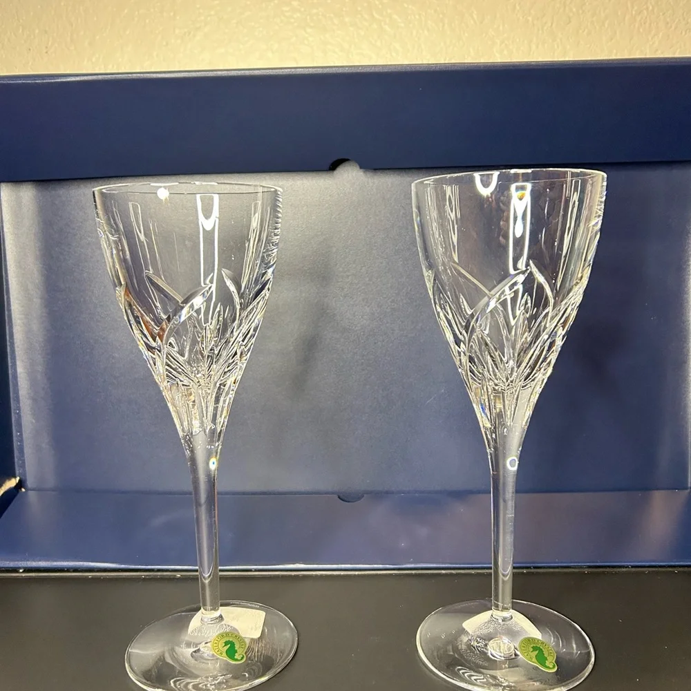 Waterford Merrill Crystal 8-Ounce Goblet. Wine Glass Set